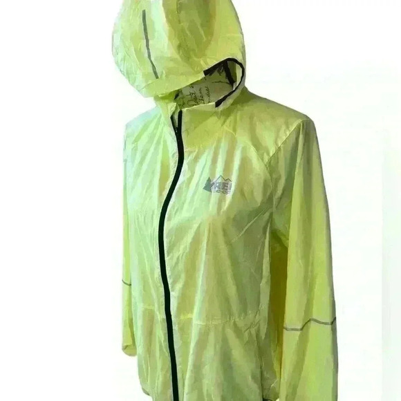 REI Lightweight Running Jacket 💛 Neon Florescent Yellow - Picture 6 of 6